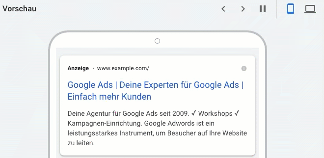 google ads automatisierungen anzeigen