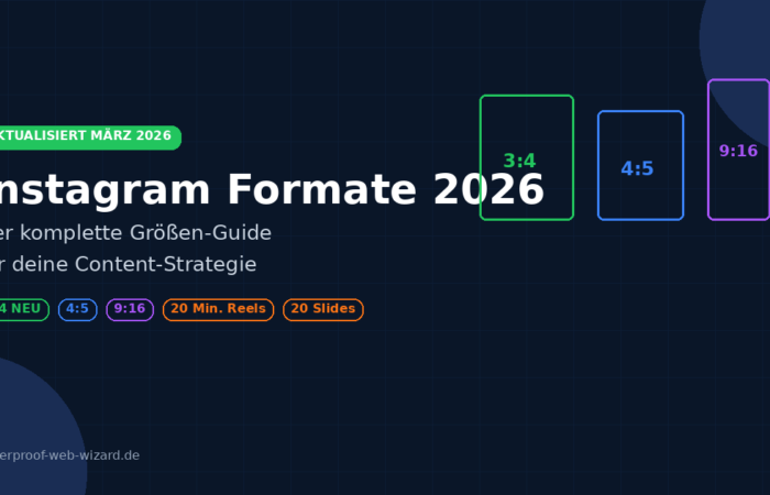 Instagram Formate 2026 - Der komplette Größen-Guide für Feed, Reels, Stories und Karussells